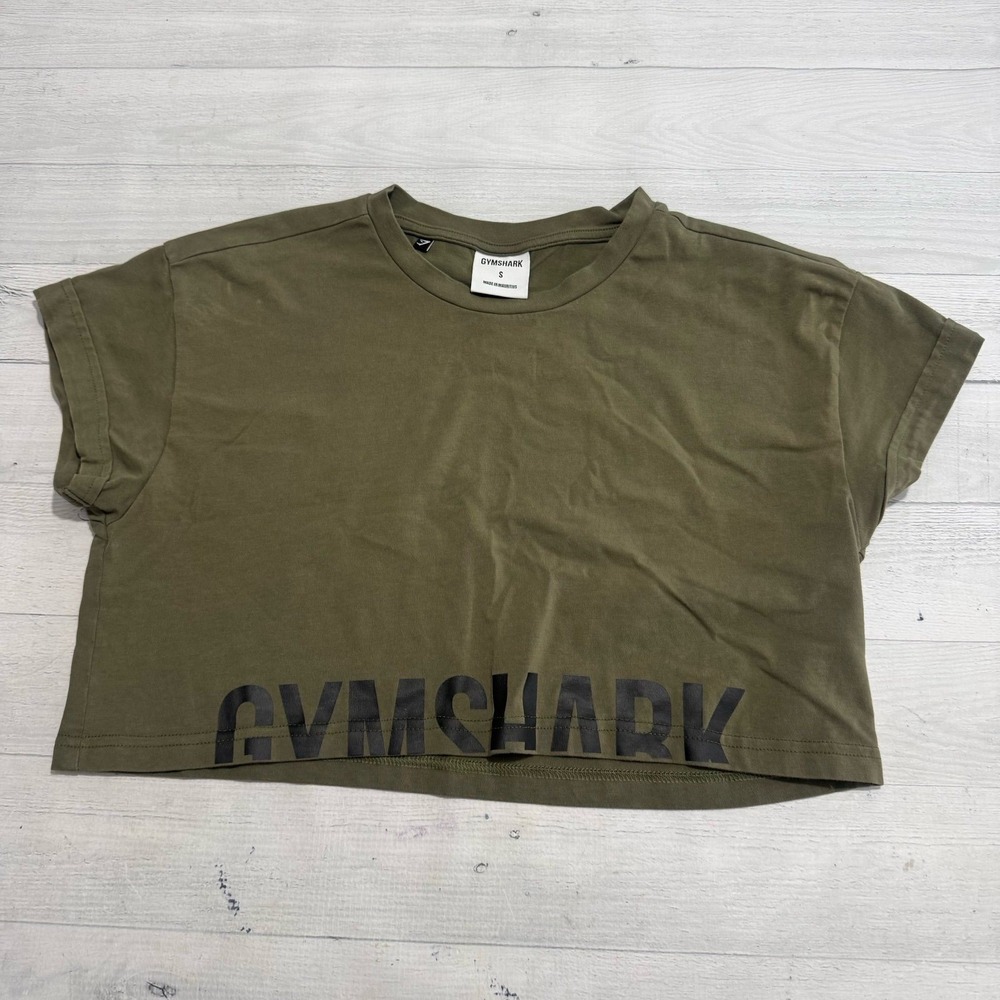 Gymshark fraction Cropped T-Shirt Green women's small